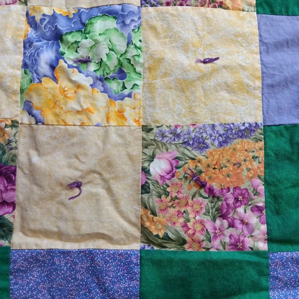 Purple Green Baby Blanket Quilt 27